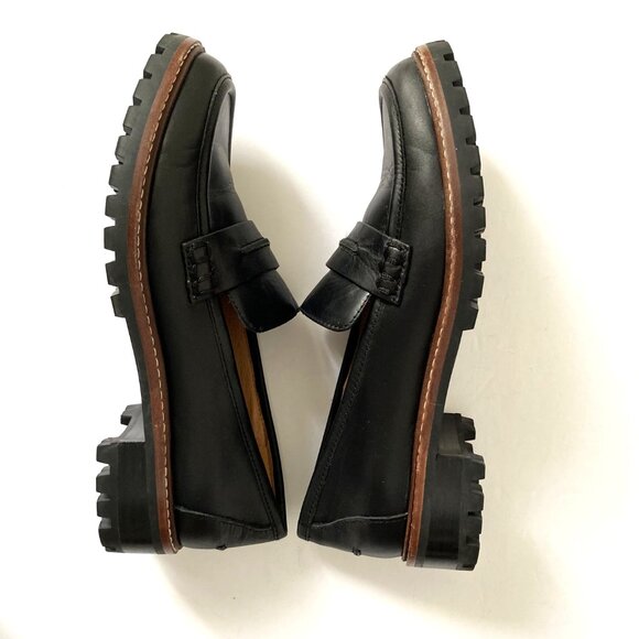 Madewell The Corinne Lugsole Leather Loafers Black - Picture 10 of 11
